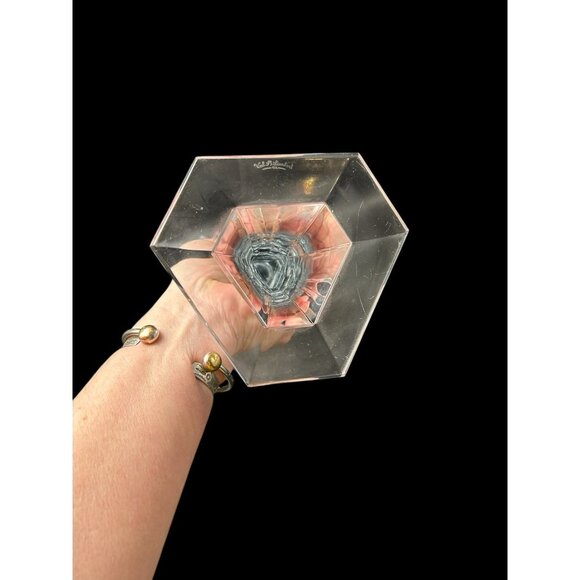 Vintage Val St Lambert Candlesticks VAS70 Pair 9.5 inches Cut Crystal GIFTWARE - Picture 7 of 13